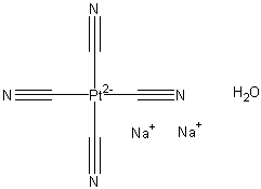 四氰合铂(II)酸钠水合物结构式