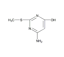2-甲基巯基-4-氨基-6-羟基嘧啶结构式