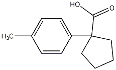 1-(对甲苯基)-1-环戊烷羧酸结构式