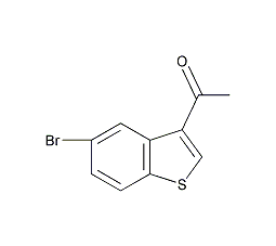 3-乙酰基-5-溴苯并噻吩结构式