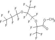 全氟(2,5-二甲基-3,6-二氧杂壬酸)甲酯结构式