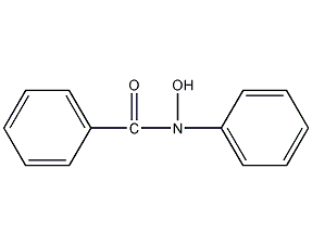 N-苯甲酰-N-苯基羟胺结构式