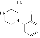 1-(2-氯苯基)哌嗪盐酸盐结构式