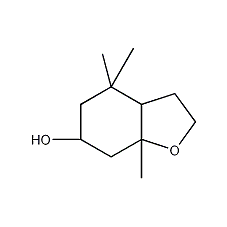 6-羟基-4,4,7a-三甲基八氢苯并呋喃结构式