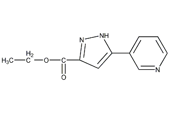 5-(吡啶-3-基)-1H-吡唑-3-甲酸乙酯结构式