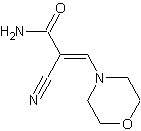 2-氰基－3－吗啉丙烯酰胺结构式