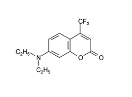 7-二乙胺基-4-三氟甲基-色烯-2-酮结构式