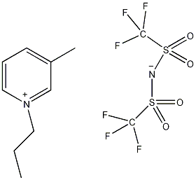 3-甲基-1-丙基吡啶双(三氟甲基磺酰)亚胺结构式