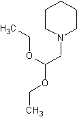 1-哌啶乙醛二乙基缩醛结构式