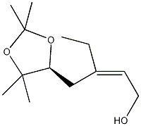 (6S,2Z)-6,7-异丙撑二氧-3,7-二甲基-2-辛烯-1-醇结构式