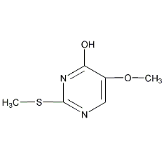 5-甲氧基-2-甲硫基嘧啶-4-醇结构式
