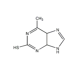 2-巯基-6-甲基嘌呤结构式
