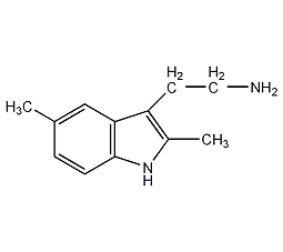 2-(2,5-二甲基-1H-吲哚-3-基)乙胺结构式