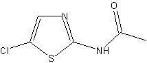 2-乙酸胺基-5-氯噻唑结构式