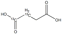琥珀酸-1,2-13C2结构式