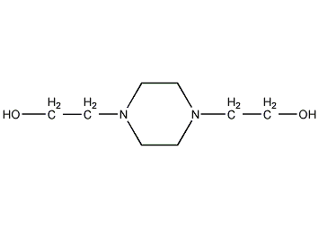1,4-双(2-羟氧基)对二氮乙环乙烷结构式