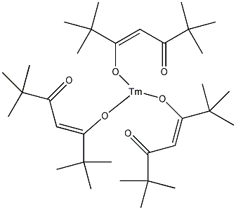 三(2,2,6,6-四甲基-3,5-庚二酮酸)铥(III)结构式