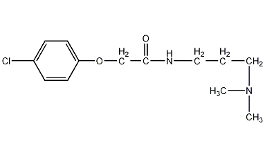 2-(对氯苯氧基)-N-[3-(二甲氨基)丙基]乙酰胺结构式