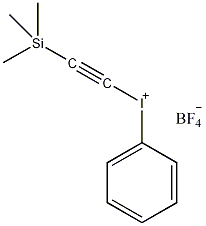三甲基硅烷基乙炔基(苯基)碘鎓四氟硼酸结构式
