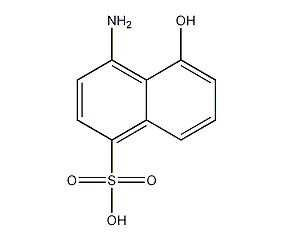1-氨基-8-萘酚-4-磺酸结构式