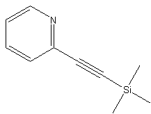 2-(三甲基硅基乙炔基)吡啶结构式