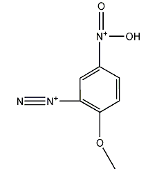 2-甲氧基-5-硝基重氮苯结构式