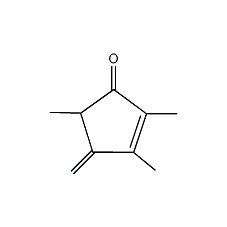 2,3,5-三甲基-4-亚甲基-2-环戊烯酮结构式