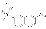7-氨基-2-萘磺酸钠结构式