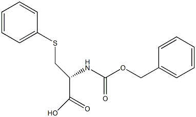 N-苄氧羰基-S-苯基-L-半胱氨酸结构式