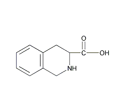 (S)-(-)-1,2,3,4-四氢-3-异喹啉羧酸结构式