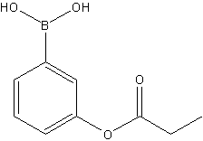 3-丙酸氧基苯硼酸结构式
