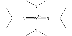 双(叔丁基胺)双(二甲基胺)钨(VI)结构式