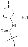 3-(三氟乙酰胺基)吡咯烷盐酸盐结构式