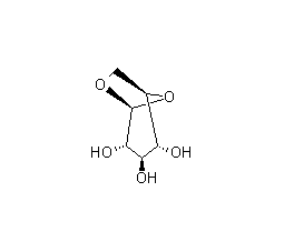 1,6-脱水-β-D-吡喃(型)葡萄糖结构式