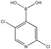 2,5-二氯吡啶-4-硼酸结构式
