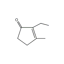 2-乙基-3-甲基-2-环戊烯-1-酮结构式