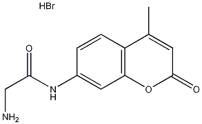 甘氨酸-7-氨基-4-甲基香豆素氢溴酸盐结构式