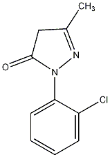 1-(2-氯苯基)-3-甲基-5-吡唑啉酮水合物结构式