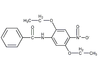 2',5'-二乙氧基-4'-硝基苯酰替苯胺结构式
