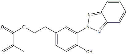 2-[3-(2H-苯并三唑-2-基)-4-羟基苯基]甲基丙烯酸乙酯结构式