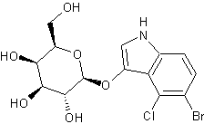5-溴-4-氯-3-吲哚-β-D-吡喃半乳糖苷结构式
