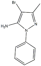 4-溴-3-甲基-1-苯基-1H-吡唑-5-基胺结构式