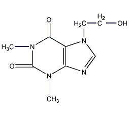 7-(β-羟乙基)茶叶碱结构式