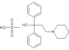 α,α-二苯基-1-哌啶丙醇结构式