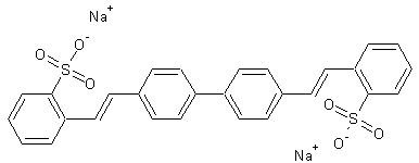 4,4'-双(2-硫代苯乙烯基)二苯二硫盐结构式