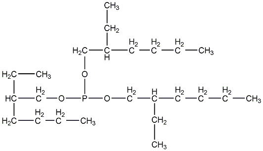 三(2-乙基己基)亚磷酸盐结构式