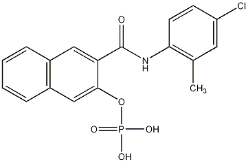 萘酚as-tr磷酸酯,游离萘酚结构式