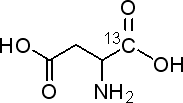 DL-天冬氨酸-1-13C结构式