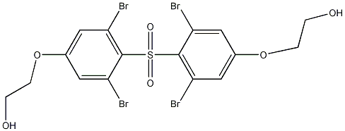 双[3,5-二溴-4-(2-羟基乙氧基)苯基]砜结构式
