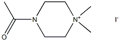 4-乙酰基-1,1-二甲基哌嗪鎓碘化物结构式